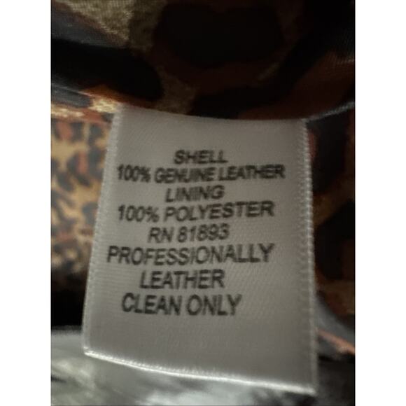 Denim & Co D&CO Leather Ladies Brown Motorcycle Jacket, Size M, Style A201535 - Picture 5 of 15